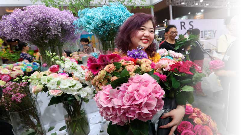 400,000 Yunnan people engaged in flower industry
