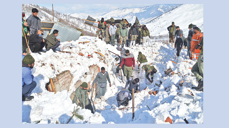 5 dead, 3 rescued in Kashmir avalanche