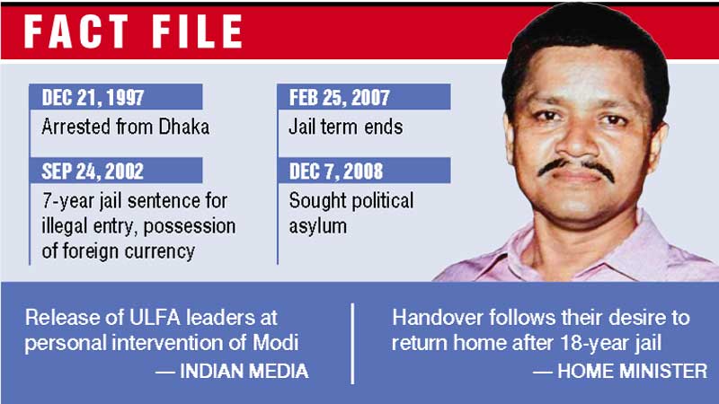 Chetia handed over to India