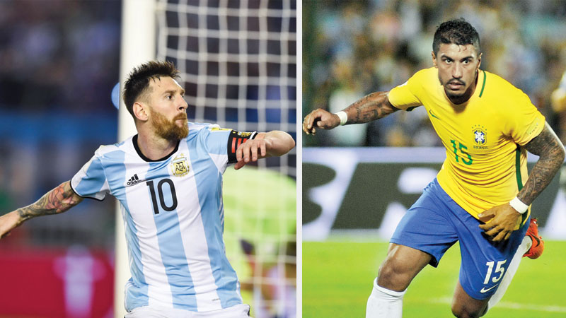 Paulinho treble takes Brazil to brink of finals