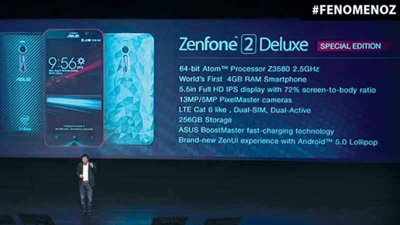 Asus ZenFone 2 Deluxe Special Edition with 256GB Internal Storage Unveiled