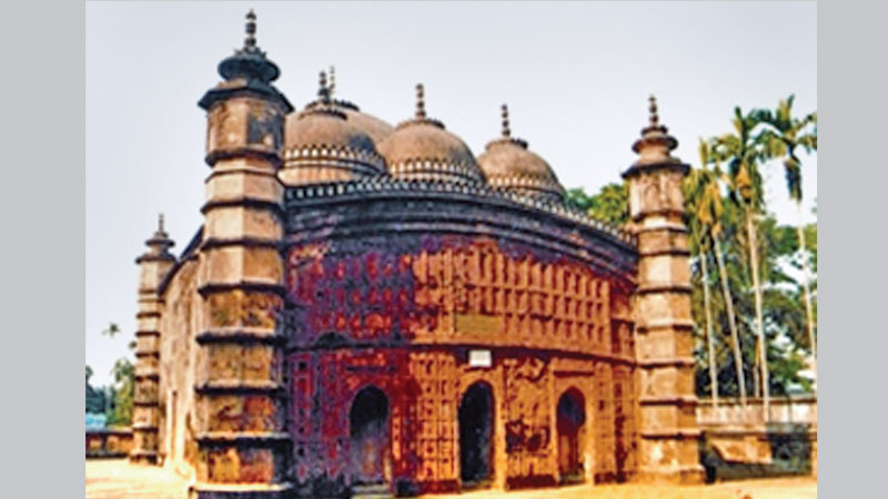 A mosque with exquisite surface decoration  