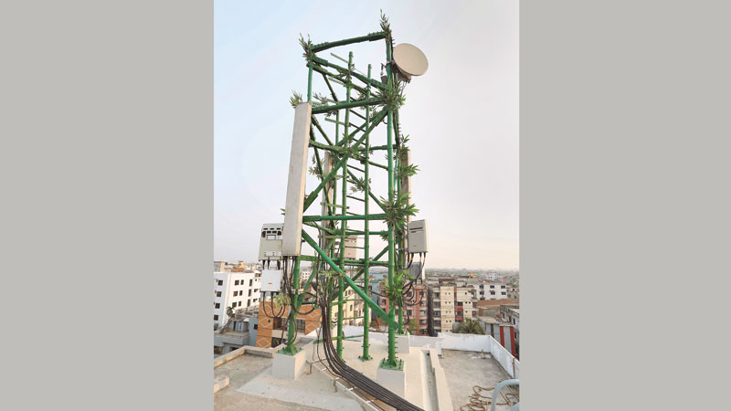 First ever bamboo telecom tower set up in capital’s Uttara