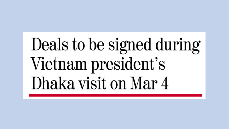 Bangladesh targets $1b trade ties with Vietnam
