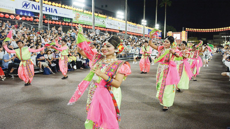 Bangladeshi troupe performs in Awa Odori Fest in Japan