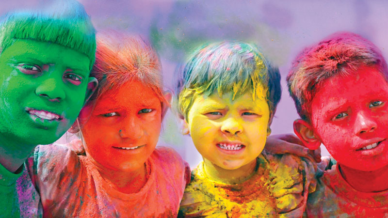 Colourful spring festival of Holi : Basanta Utsab 