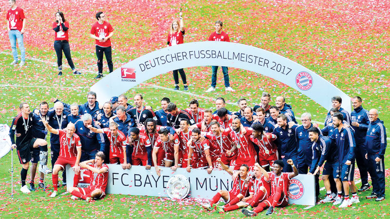 Bayern celebrate 5th league title in a row