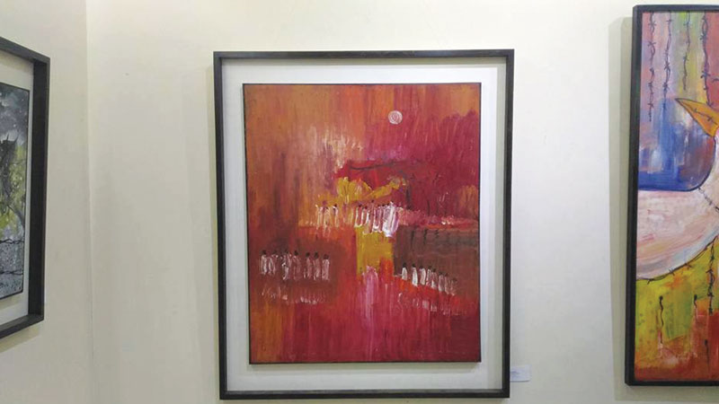 Painting show at Biswa Sahitya Kendra