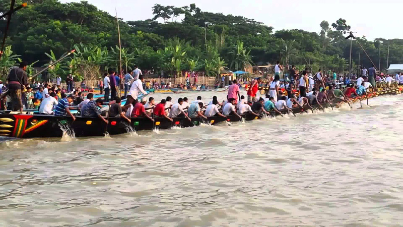 Traditional boat race held