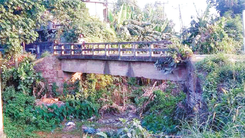 Villagers build a concrete 
bridge with own finance
