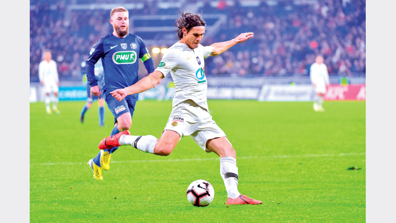 Cavani comes off bench to spare PSG blushes