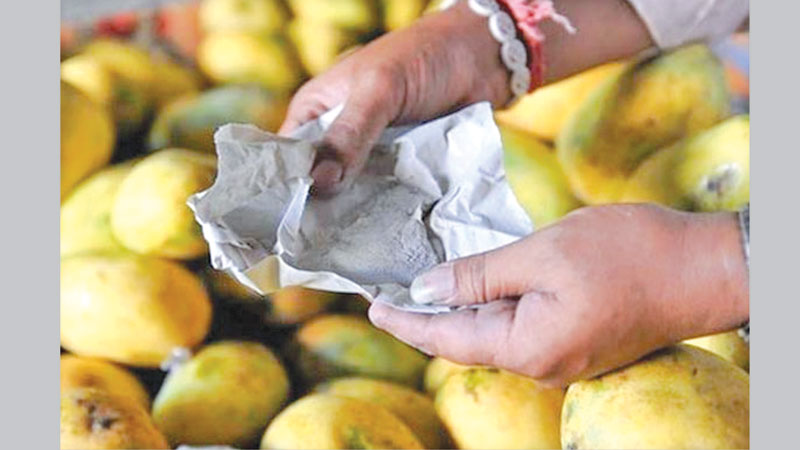 Chemically ripened fruits