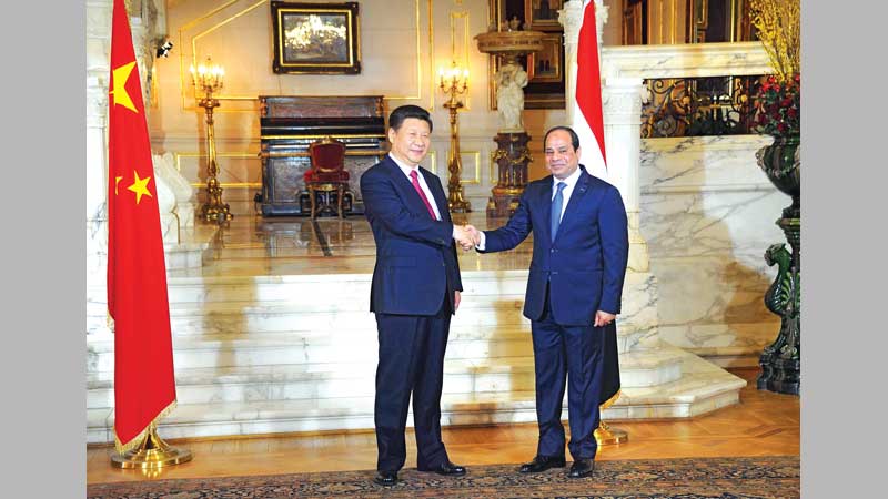 Xi signs Egypt deals as China 
looks to boost Mideast clout