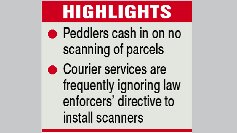 Courier services used 
for arms peddling
