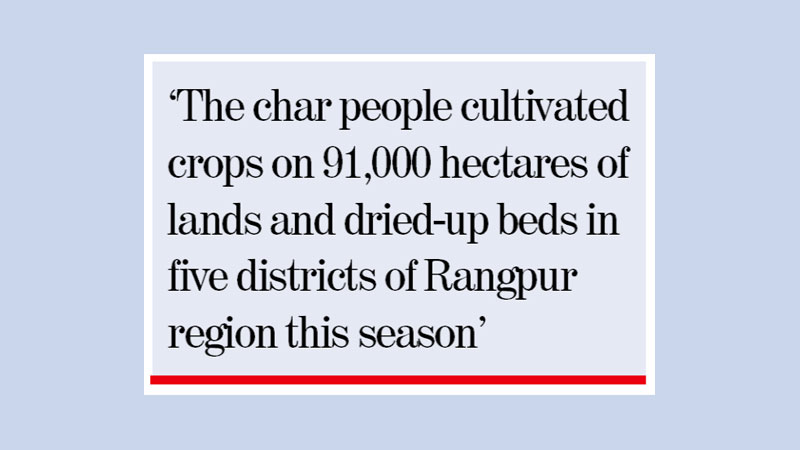 Crop farming on char lands brings fortune to many