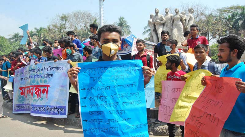 DU students, 
teachers want edn institutions’
closure 