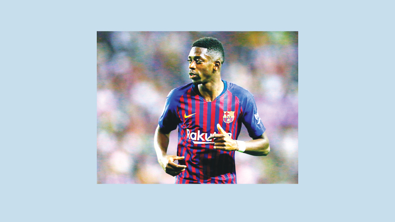 Dembele steers Barca to narrow win