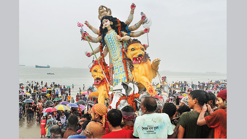 Durga Puja ends with immersion of idols