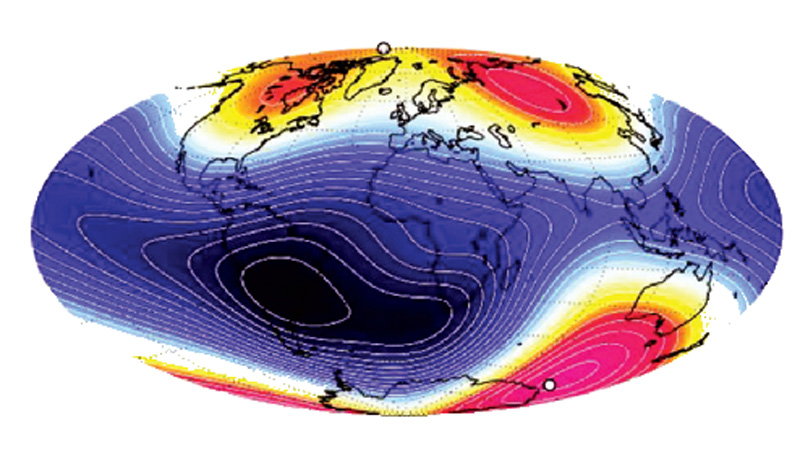 Swarm tracks Earth’s turbulent magnetic field