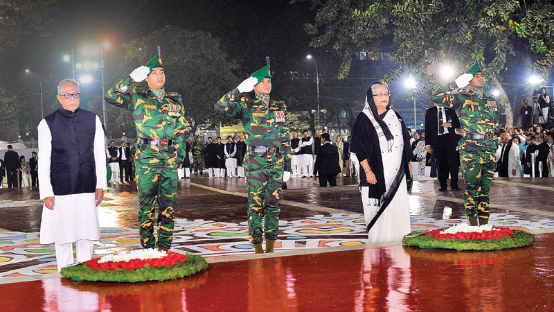 Nation observes
Amar Ekushey