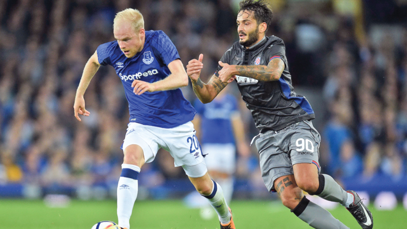 Everton down Hajduk in crowd trouble match