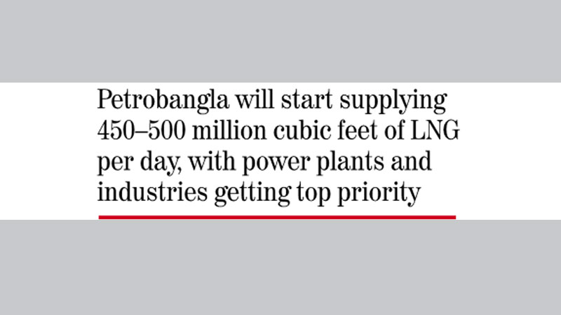 Full LNG supply from today
