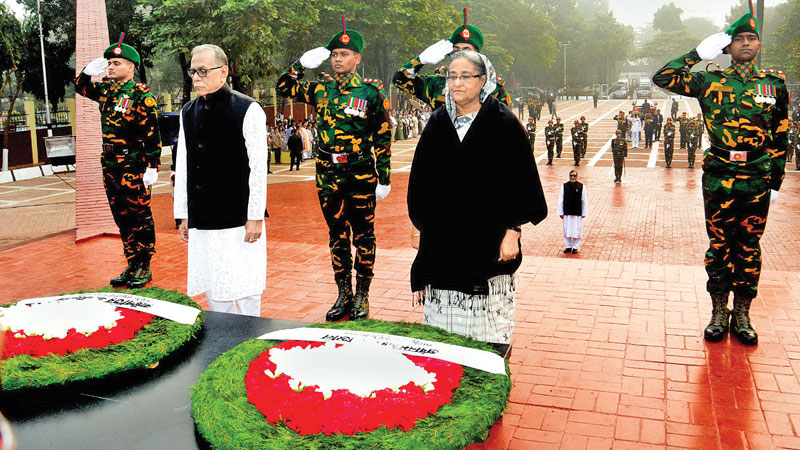 Khaleda tribute to martyrs a mockery: PM