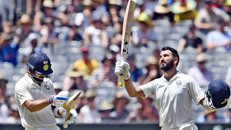 India post huge total riding on Pujara-Kohli stand