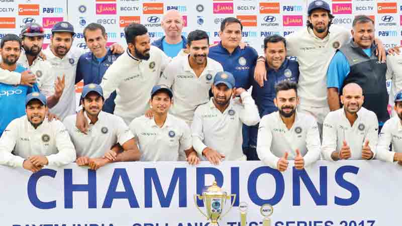 India win ninth Test series in a row	