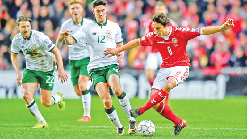 Ireland hold Denmark to first-leg stalemate