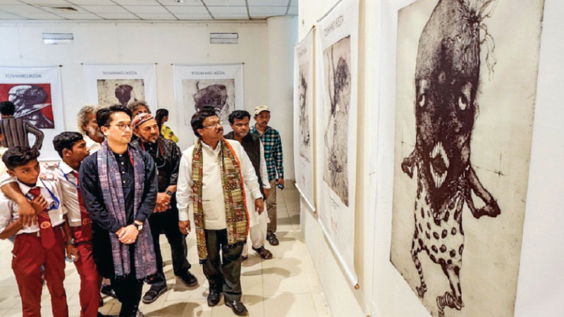 Japanese artist Toshihiko Ikdeda’s art show underway at BSA