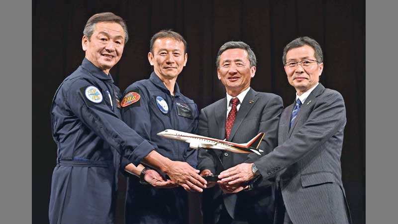 Japan�s first passenger jet makes maiden test flight
