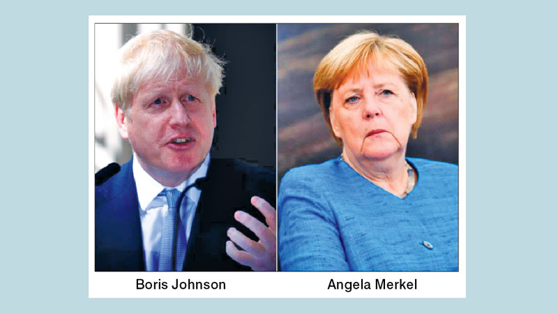 Johnson, Merkel to face off in first Brexit talks
