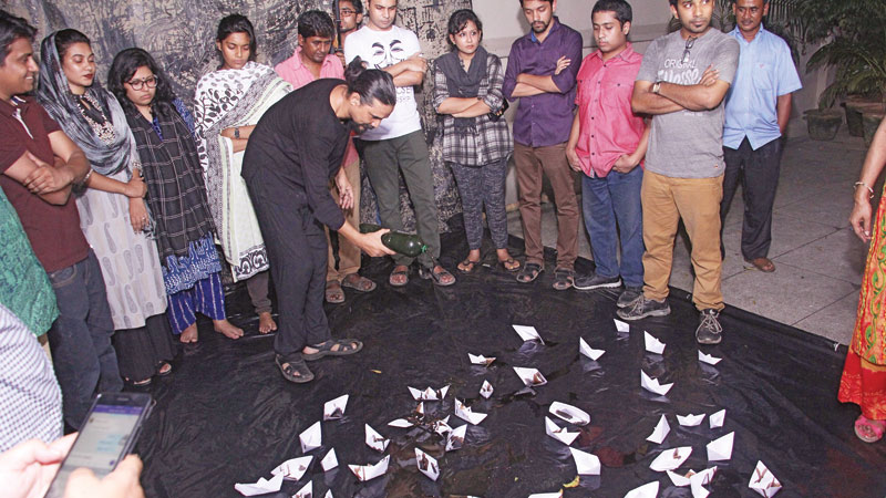 Kamruzzaman Shadhin’s performance, video installation show held at AFD