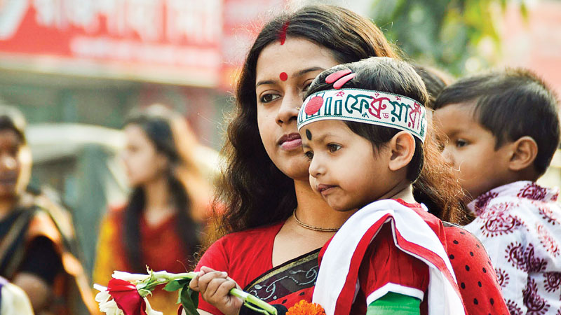 Tributes to Language Movement martyrs  

