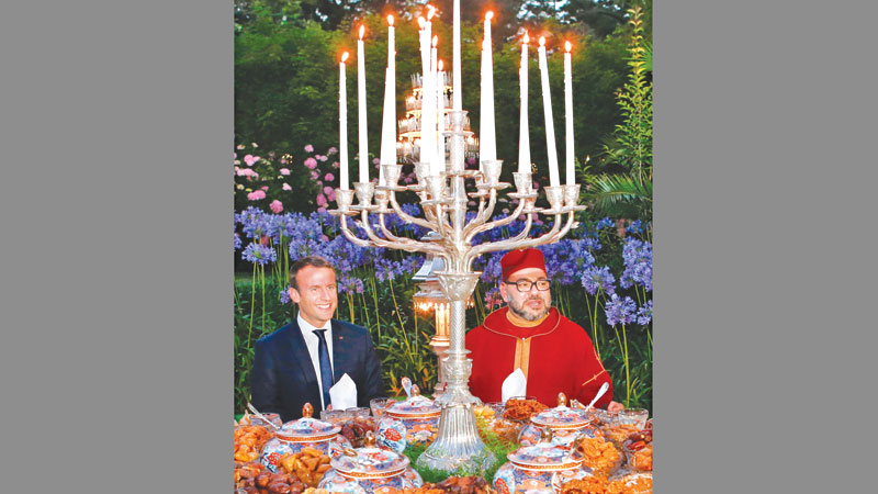 Macron in Morocco to discuss Libya, Qatar crisis