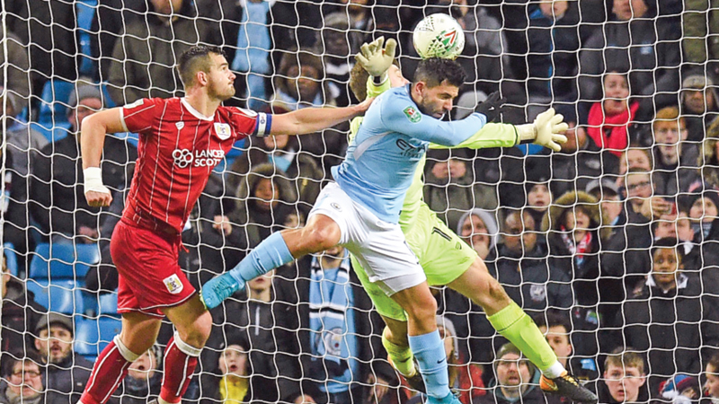 Aguero rescues Man City against Bristol