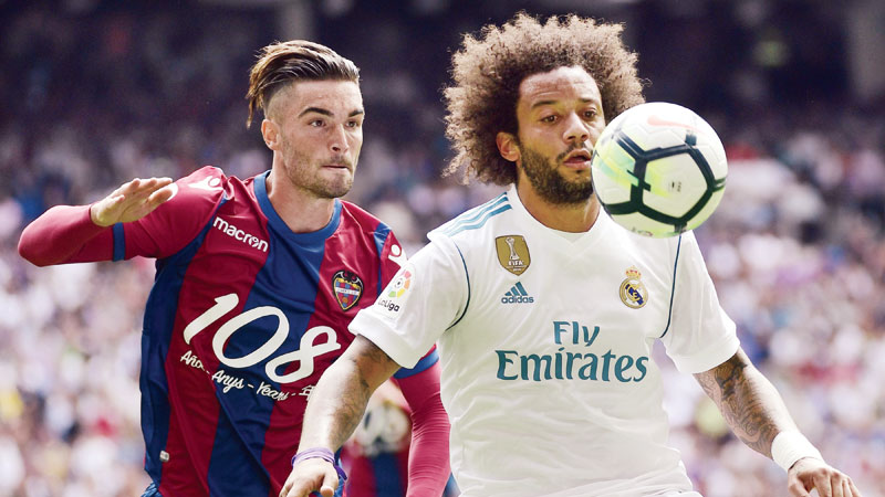 Real Madrid held by Levante as Marcelo sees red
