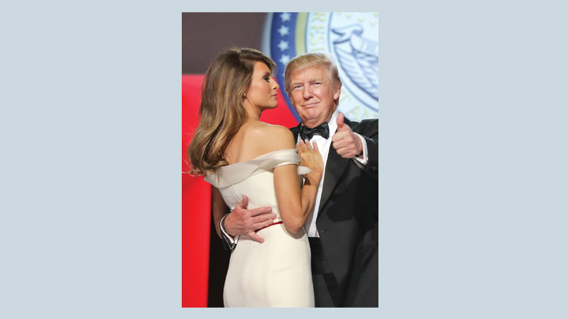 Melania Trump stuns in first lady fashion stakes