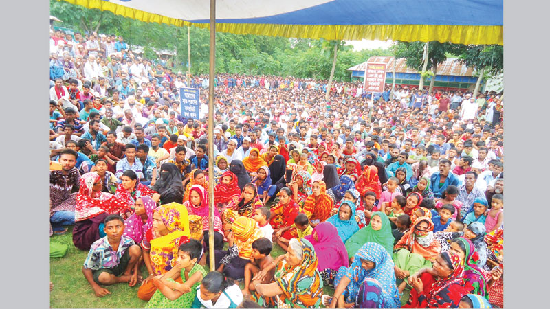 Char people continue with protest