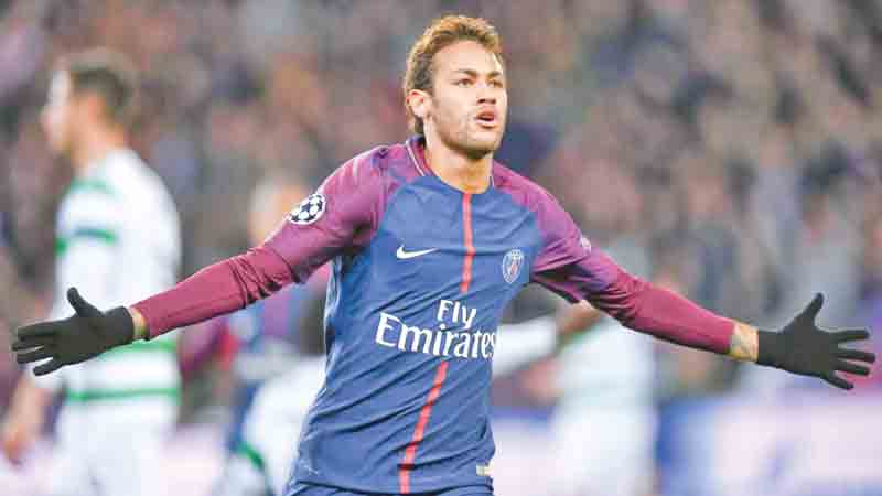 Neymar’s PSG  destroy Celtic 7-1
