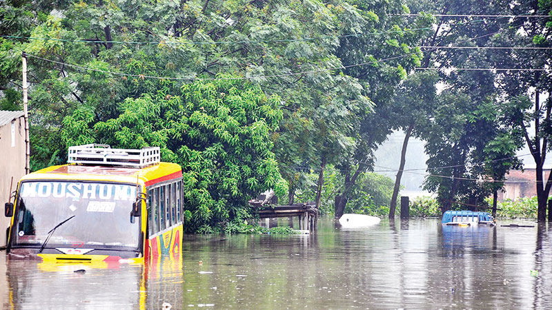 North reeling under flood
