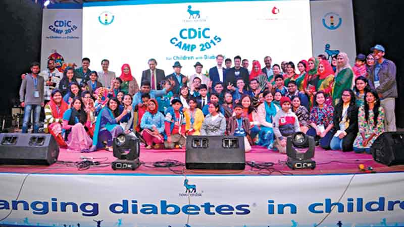 Novo Nordisk supported organising changing diabetes� in children camp to develop confidence of children living with diabetes 
