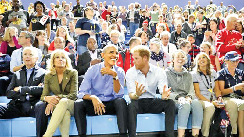 Obama joins Harry for Invictus surprise