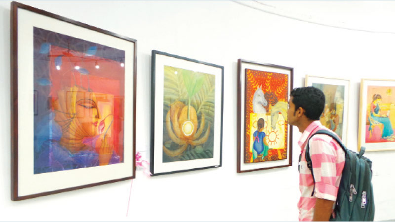 ‘6th Oriental Painting Exhibition’ underway at Zainul Gallery