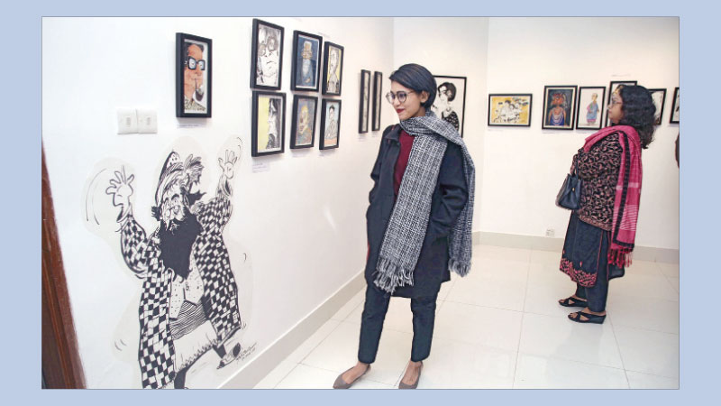 Sajid Bin’s cultural cartoon exhibition underway at AFD