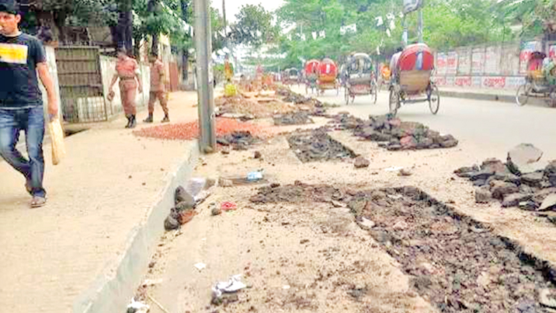 Poor condition of city roads