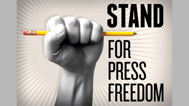 �Democracy can only flourish where the press can work freely�