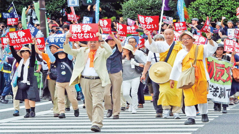 Japan protests security bills