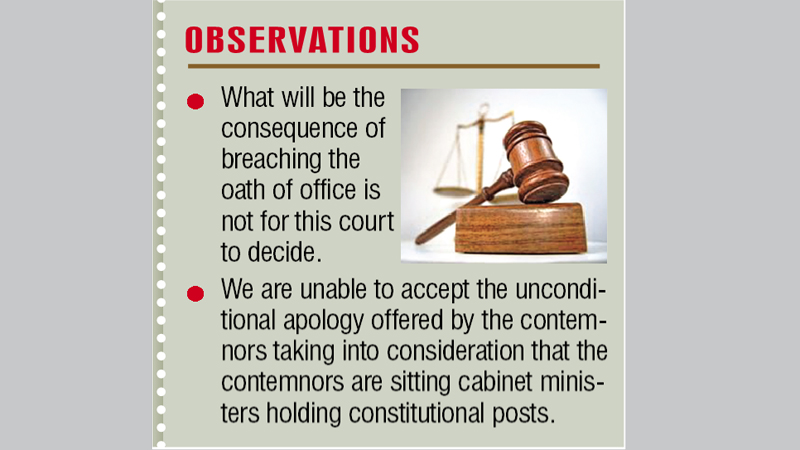 Qamrul, Mozammel 
violate oaths